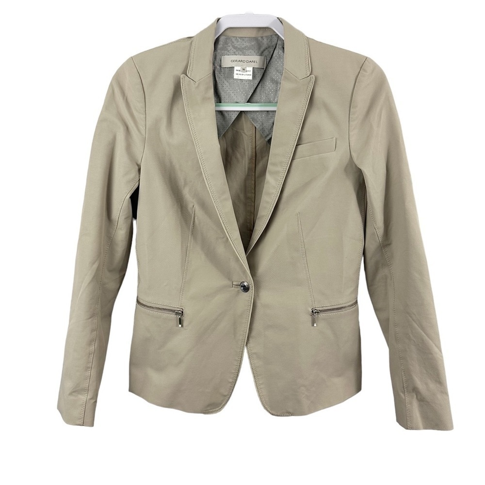 Gerard Darel Beige Stretch Blazer